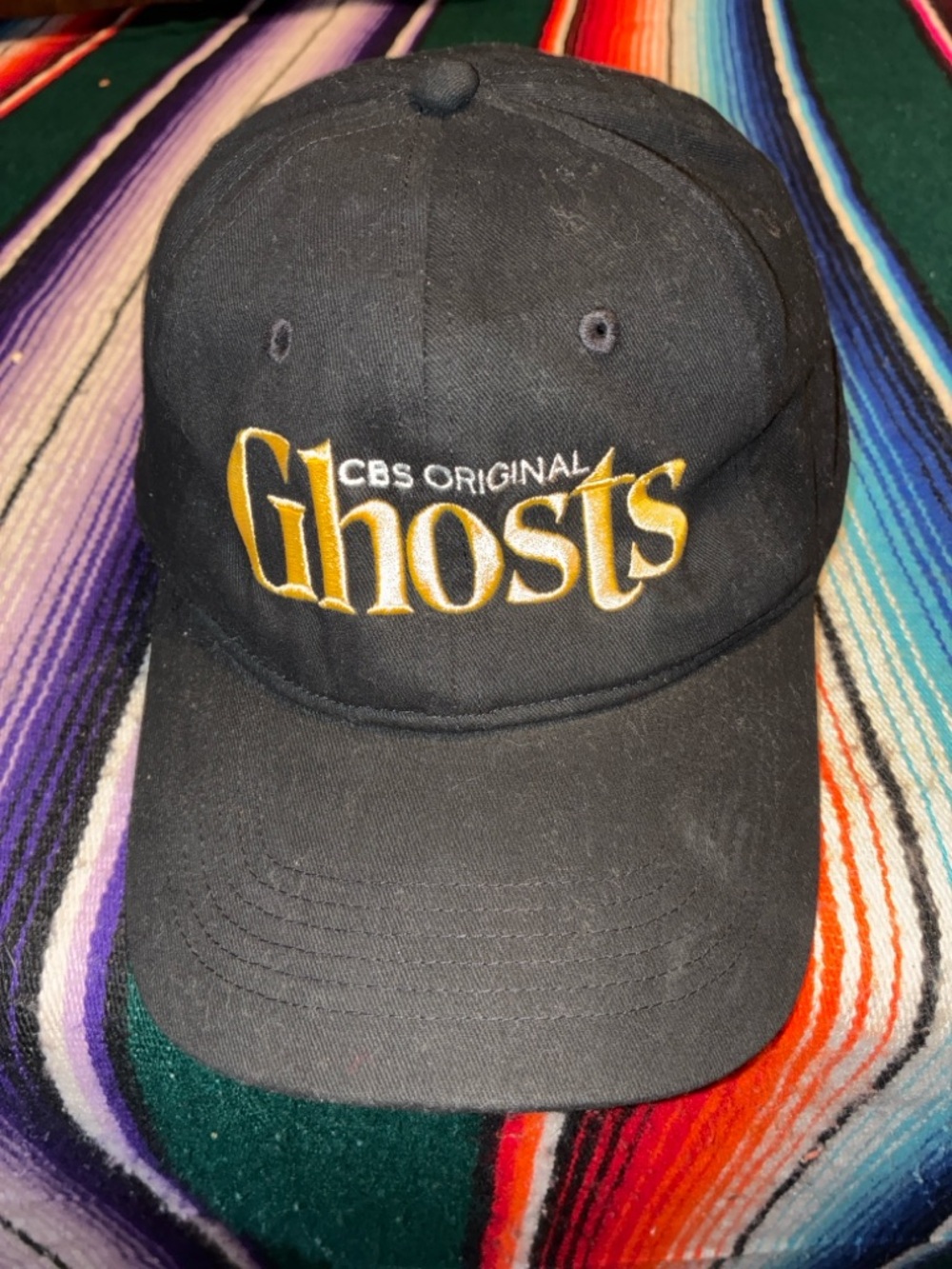 CBS Ghosts Hat Paramount Plus Promo Black Strapback Cap